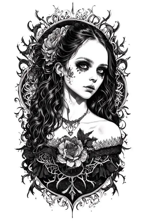 Dark Gothic tattoo design idea