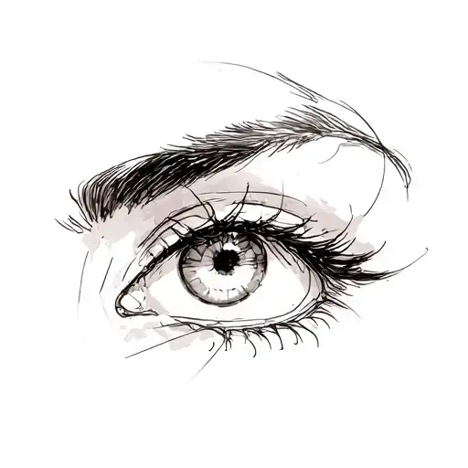 Above Eyebrow tattoo design idea
