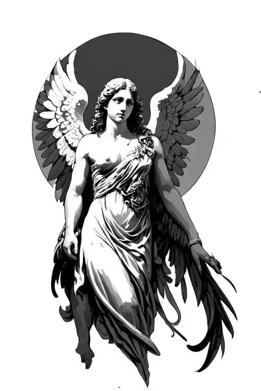 Gabriel arc angel tattoo design idea