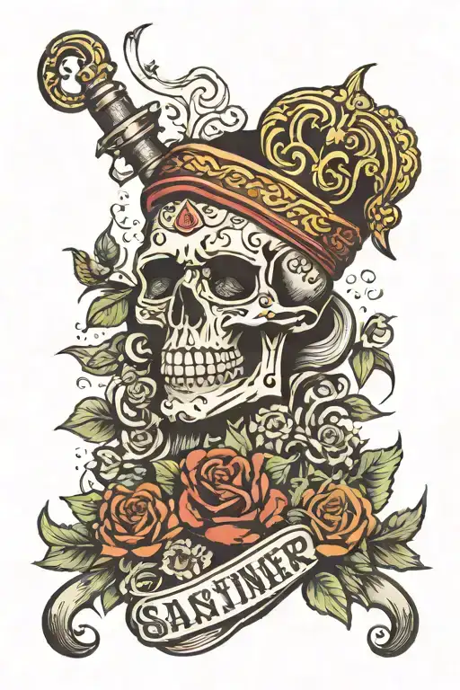 Saint Sinner tattoo design idea