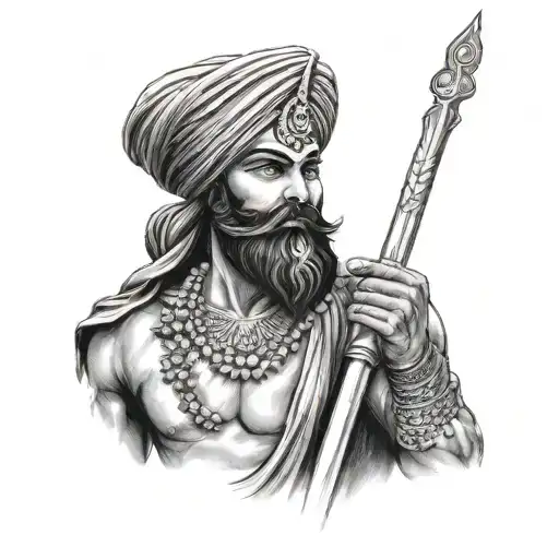 sikh khalsa warrior tattoo design idea