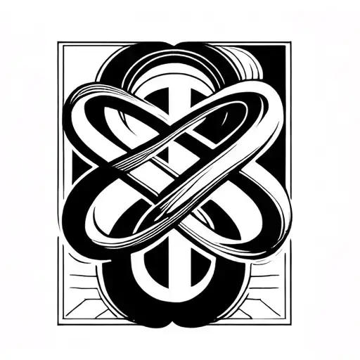 Infinity symbol with Kenneth Joseph Nevada Austin Aiden in cursive tattoo design idea