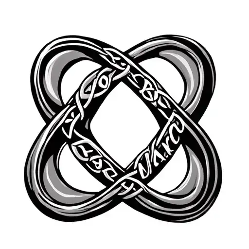 Celtic Infinity Symbol with the names Bo and Marcie on it  tattoo design idea