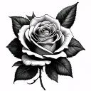 rose men tattoo design idea