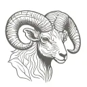ram head tattoo design idea