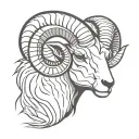 ram head tattoo design idea