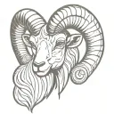 ram head tattoo design idea