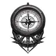 Hunting Compass tattoo design idea