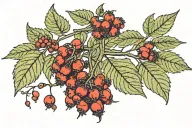 rowan berries turning into garnets tattoo design idea