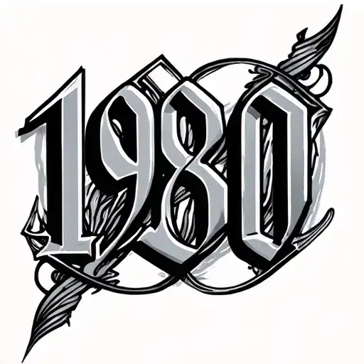 1980 Roman Numerals tattoo design idea