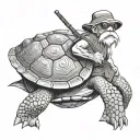 master roshi turtle hermit tattoo design idea