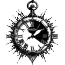 Time is running out. Time. Pocket watch. Death. Life is fleeting. Roman numerals tattoo design idea
