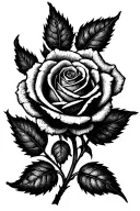 Yorkshire rose tattoo design idea