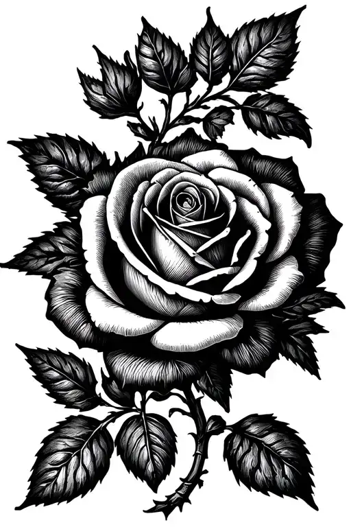 Yorkshire rose tattoo design idea