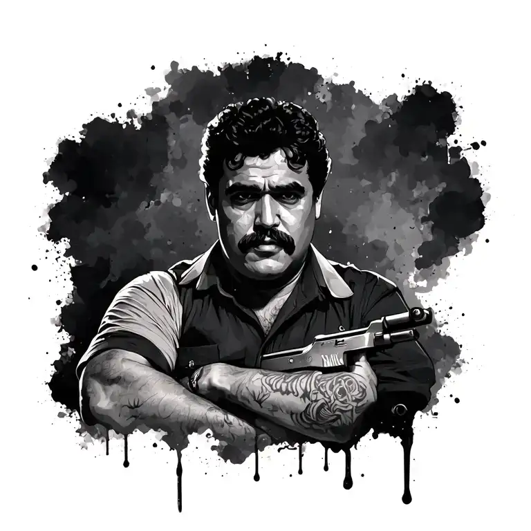 pablo escobar tattoo design idea