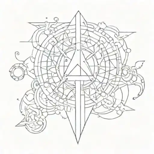 symbols and abstract design tattoo design idea