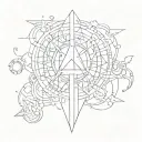 symbols and abstract design tattoo design idea