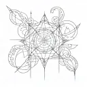 symbols and abstract design tattoo design idea