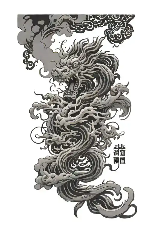 with pain comes strength in Chinese  tattoo design idea