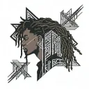 emo,depression,anxiety,darkness,introvert,alone,lonely,suicidal,gothic,,sad,black male,dyed short dreads covering face tattoo design idea
