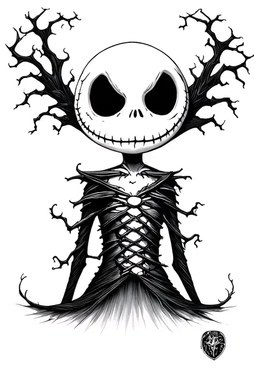 nightmare before Christmas tattoo design idea