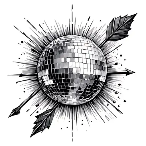 mirrorball and acher arrow, taylor swift inspired songs tattoo design idea