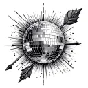 mirrorball and acher arrow, taylor swift inspired songs tattoo design idea