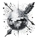 mirrorball and acher arrow, taylor swift inspired songs tattoo design idea