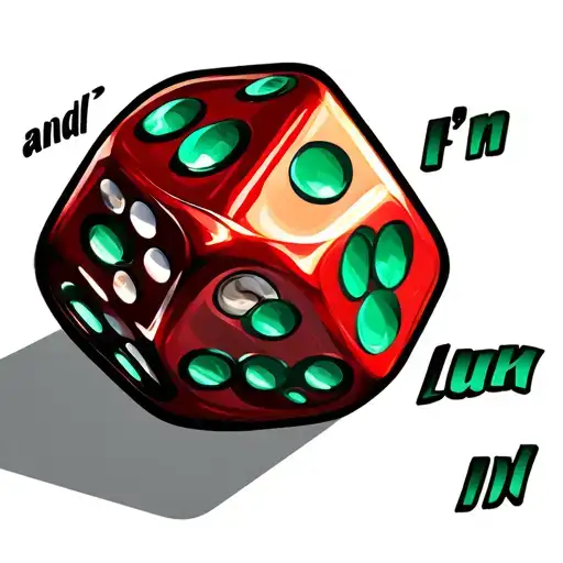 "and If I'm lucky" dice rolling tattoo design idea