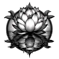 lotus libra scale tattoo design idea