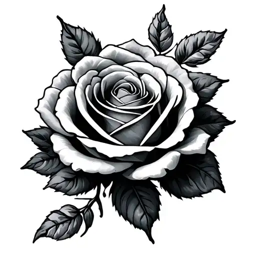 Gemini Rose tattoo design idea