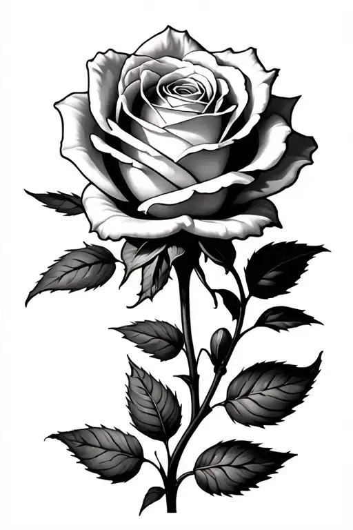 ROSE STARTING FROM BLACKPINK tattoo design idea