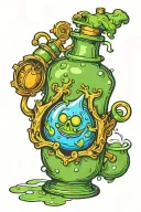 potion bottle tattoo design idea