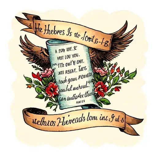 hebrews verse  10:15-18 tattoo design idea