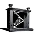 guillotine made out of bones tattoo design idea