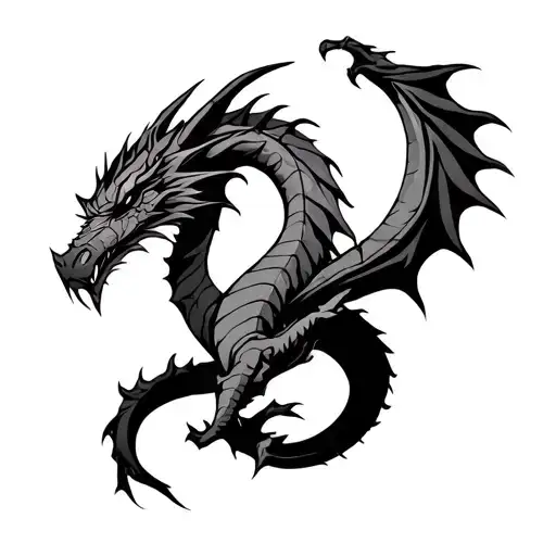 Dragon born skyrim logo tattoo design idea
