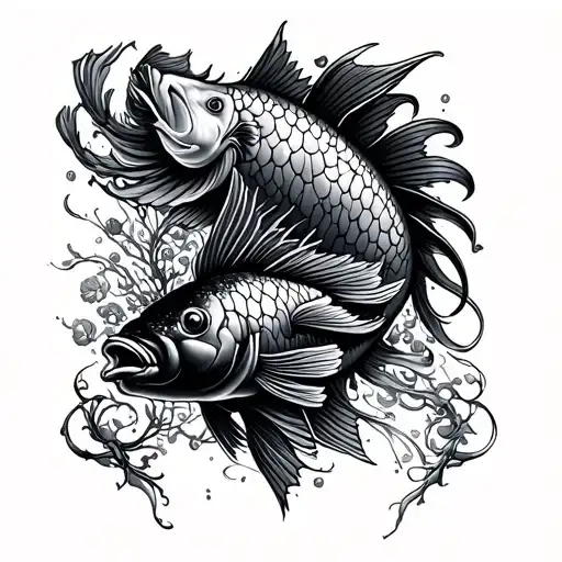 Pisces afterlife tattoo design idea