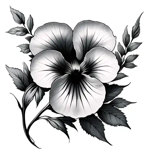 Viola Flower tattoo design idea
