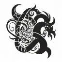 Marco, Adriana and Noah's birth commemoration tattoo design idea