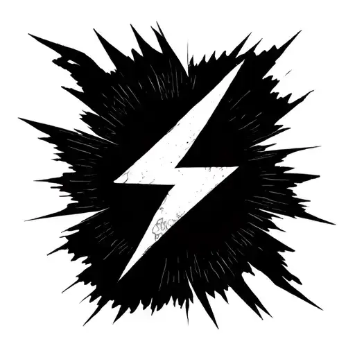 bowie lightning bolt with Ren Gill symbol tattoo design idea