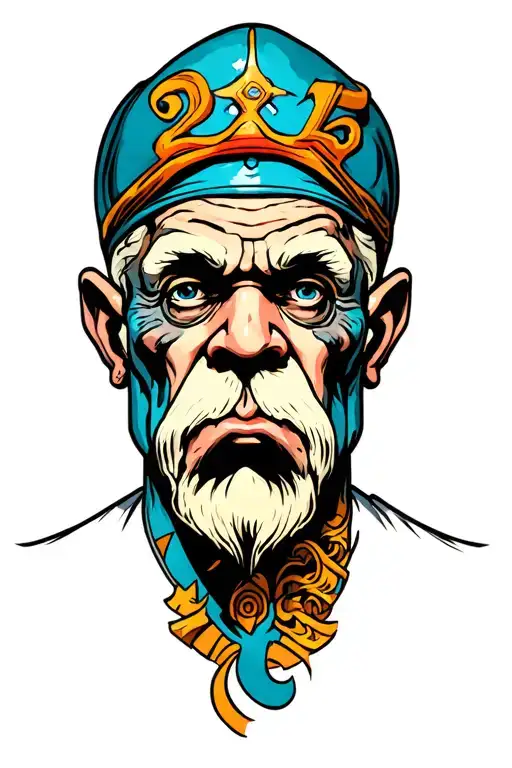 popey the salior man tattoo design idea