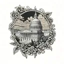 4k washington Dc tattoo design idea