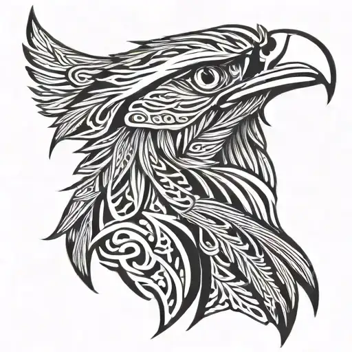 philippine eagle head tattoo design idea