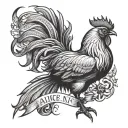 Alice In Chains Rooster tattoo design idea