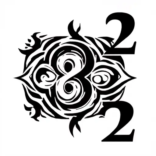 rome number 2 with Numbers 2. and 3. tattoo design idea