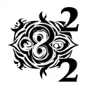 rome number 2 with Numbers 2. and 3. tattoo design idea