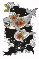 beluga whale tattoo design idea