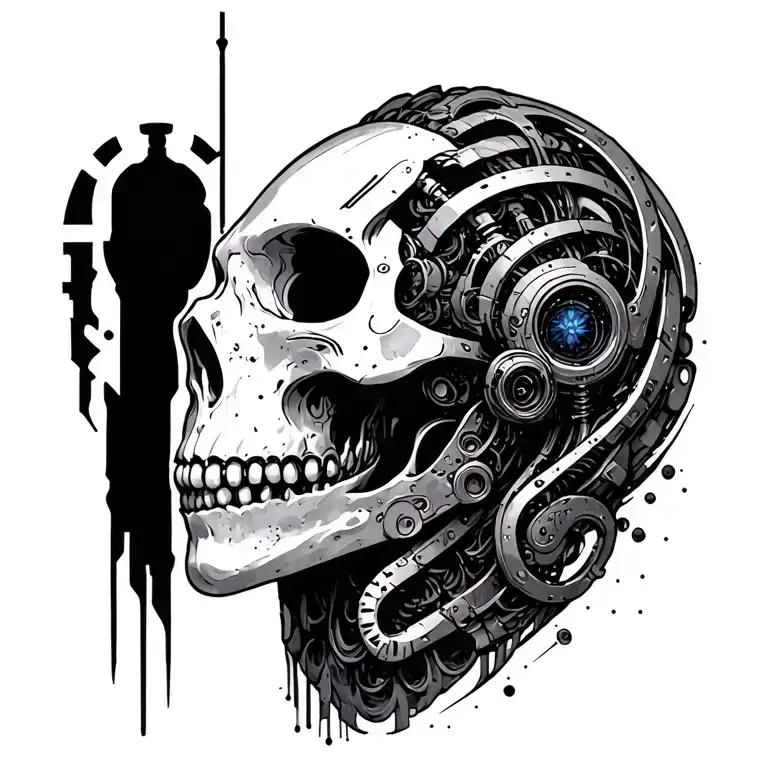 cyberpunk inspired tattoo tattoo design idea