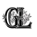 Create a design where the letters "G" and "L" are intertwined, symbolizing a strong connection or bond between names tattoo design idea