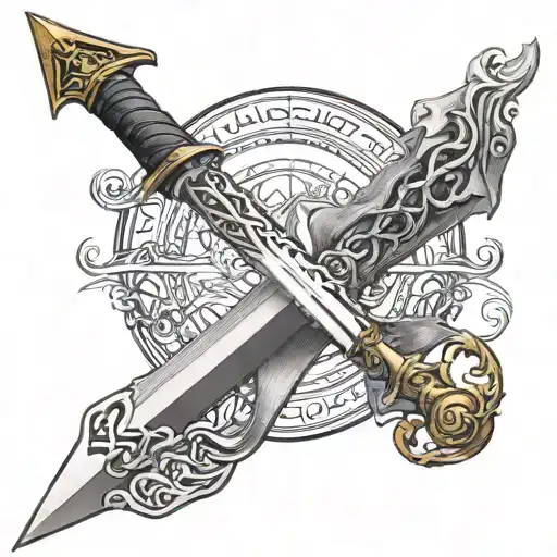 laser sword, the one ring, aragorn sword,elder wand  tattoo design idea